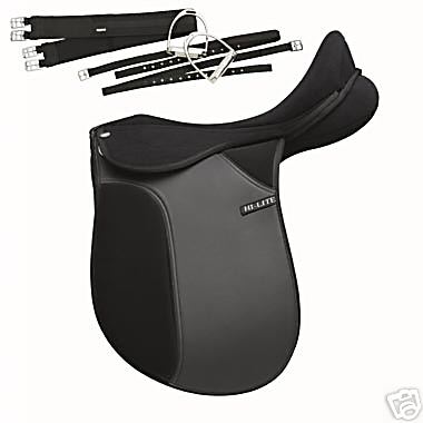 SHIRES HI LITE PROVENCE SYNTHETIC DRESSAGE SADDLE. SELF ADJUSTING GULLET